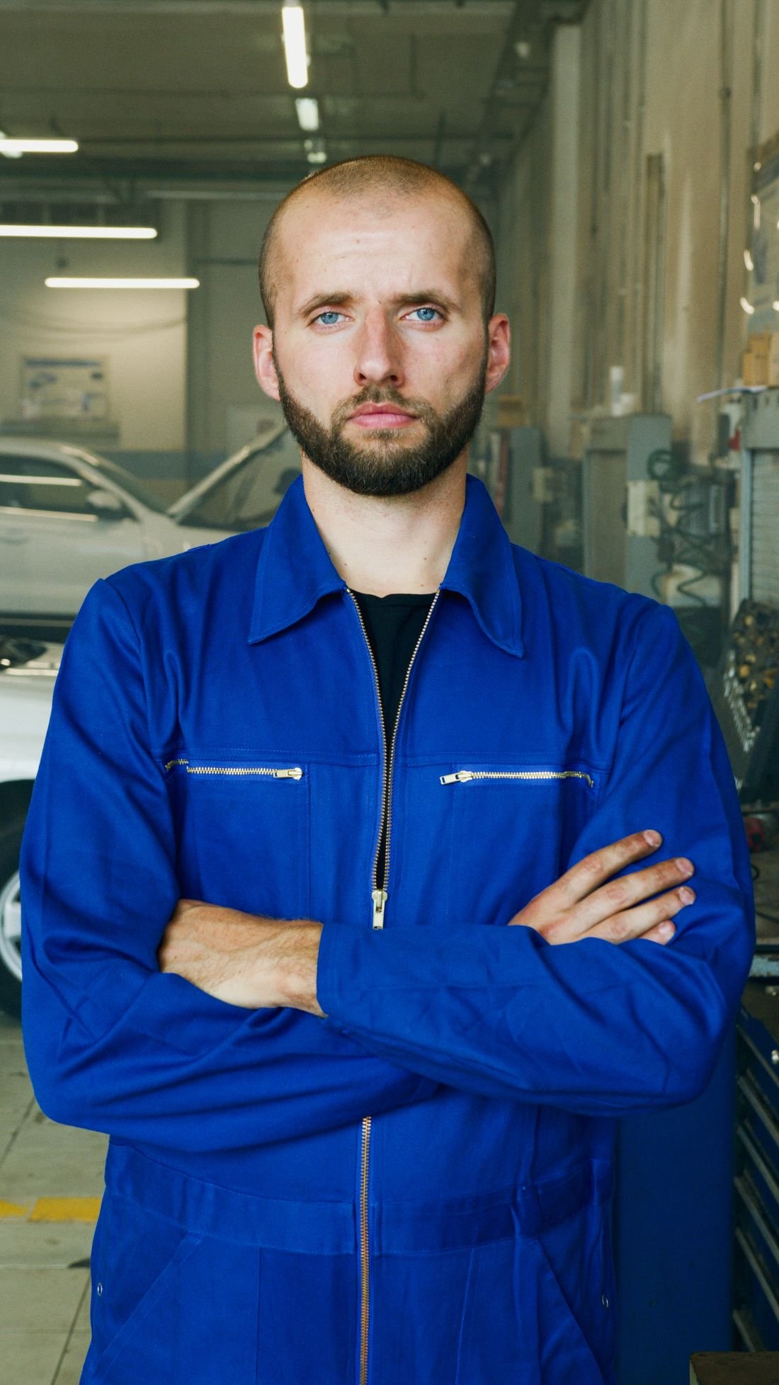Certified AXLON Autos technician in the workshop